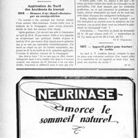 3761 - Page 3752-LXVIII - Correspondance. Assurance automobile. Changement de voiture / Application du Tarif des Accidents du travail. Séances d’air chaud effectuées par un omnipraticien / Appareil plâtré pour fracture du rachis