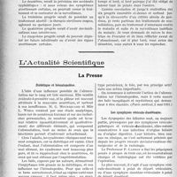 3795 - Page 3786 - Partie Scientifique. Travaux Originaux. Règles générales des traitements antisyphilitiques. La doctrine de la surveillance périodique indéfinie et la nécessité des traitements de consolidation pendant de longues années, par M. le Prof. Gougerot. Troisième période : traitement d’assurance contre la maladie / L'Actualité Scientifique. La Presse. Diététique et hématopoïèse [(Paris médical, 2 mai 1931.)] / Les symphyses vésiculo-duodénales [(Paris médical, 16 mai 1931.)]