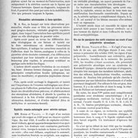 3803 - Page 3794 - Partie Scientifique. L'Actualité Scientifique. Les Sociétés Savantes. Toulouse. Société de Médecine, de chirurgie et de pharmacie. Lipome préherniaire étranglé / Stomatites nécrosantes à fuso-spirilles / Syphilis cranio-méningée avec névrite optique / Un cas de paralysie des nerfs crâniens au cours d’une polynévrite alcoolique