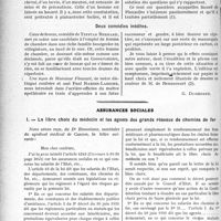 3813 - Page 3804 - Partie Professionnelle, Hygiène, Assistance, Mutualité, Intérêts corporatifs, Variétés. Travaux Originaux. Quelques publications récentes. Education sexuelle. — Génération consciente, Dr Sicard De Plauzoles [G. Duchesne] / Deux comédies inédites / Assurances sociales. Le libre choix du médecin et les agents des grands réseaux de chemins de fer