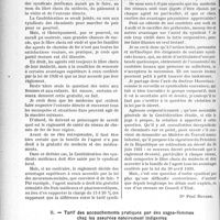 3815 - Page 3806 - Partie Professionnelle, Hygiène, Assistance, Mutualité, Intérêts corporatifs, Variétés. Travaux Originaux. Assurances sociales. Le libre choix du médecin et les agents des grands réseaux de chemins de fer / Tarif des accouchements pratiqués par des sages-femmes chez les assurées notoirement indigentes [Dr Paul Boudin]