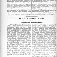 3827 - Page 3818 - Partie Professionnelle, Hygiène, Assistance, Mutualité, Intérêts corporatifs, Variétés. Comptes rendus, documents, pièces officielles. Accidents du travail contestés ou refusés. Syndicat médical de Cannes, (15 mars 1931) / Faculté de médecine de Paris. Enseignement et actes de la Faculté