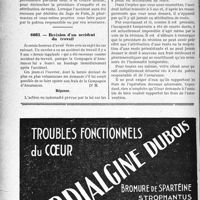 3841 - Page 3832-LXXII - Correspondance. Accidents du travail. Accident survenu au cours d’une rixe / Révision d’un accident du travail