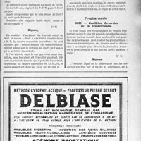 3842 - Page LXXIII-3833 - Correspondance. Accidents du travail. Droits de la veuve d’un accidenté du travail / Propharmacie. Condition d’exercice de la propharmacie