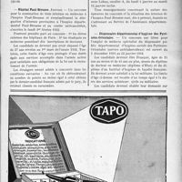 3850 - Page IX-3841 - Dernières Nouvelles. Comité du monument du docteur Duvernay / Hôpital Paul-Brousse / Dispensaire départemental d’hygiène des Pyrénées-Orientales