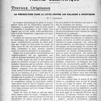 3859 - Page 3850 - Partie Scientifique. Travaux Originaux. La pisciculture dans la lutte contre les maladies à moustiques, Dr J. Legendre