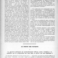 3869 - Page 3860 - Partie Scientifique. Travaux Originaux. Clinique médicale, Hôpital Cochin, Dr Thiers. Radiographie et radioscopie dans l’examen du coeur, par A. Laquerrière / Au chevet des patients. La glycérine phéniquée est particulièrement efficace contre l’otodynie, à la condition que sa préparation soit bien faite, et qu’elle soit bien appliquée