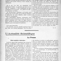 3871 - Page 3862 - Partie Scientifique. Travaux Originaux. Au chevet des patients. Déductions thérapeutiques, que l’on peut tirer des connaissances récentes sur L'ictère catarrhal bénin / L'Actualité Scientifique. La Presse. Fièvre typhoïde et tuberculose [(Journ. de méd. et de chirurgie, 25 mai 1931.)] / Comment traiter actuellement une méningite cérébro-spinale [(L’Hôpital, mai 1931, A.)]