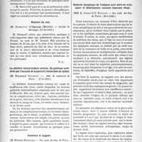 3875 - Page 3866 - Partie Scientifique. L'Actualité Scientifique. Les Sociétés Savantes. Paris. Perforations utérines suite de manoeuvres abortives et de curetage. Hernie utérine de l’intestin, (Société de chirurgie ; 14-10-1931) / Rupture du rein, (Société de chirurgie ; 21-10-1931.) / La phlébite hémorroïdaire externe. Sa guérison accélérée par l’incision de la paroi et l’extraction du caillot, (Soc. de médecine de Paris ; 27-6-1931.) / Azotémie et saignée, (Soc. méd. des hôp. de Paris ; 26-6-1931.) / Néphrite atrophique de l’enfance avec arrêt de croissance et déformations osseuses (nanisme rénal), (Soc. méd. des hôp. de Paris ; 26-6-1931.)