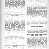 3877 - Page 3868 - Partie Scientifique. L'Actualité Scientifique. Les Sociétés Savantes. Paris. Société des chirurgiens de Paris, Séance du 6 novembre 1931. Sur une forme rare de fracture de l’extrémité inférieure du radius / Anesthésie péridurale segmentaire / A propos d’un nouveau cas de calcification du nucleus pulposus / Calculs biliaires de l’ampoule de Vater / Traitement des déformations rachitiques des membres inférieurs / Fibrome du muscle grand droit / Nouveau fixateur externe (fixateur-réducteur) pour les fractures de jambe