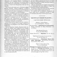 3881 - Page 3872 - Partie Scientifique. L'Actualité Scientifique. Les Thèses. Contribution à l’étude du traitement de la ménopause et des troubles endocriniens chez la femme – Dr Kramarz, Paris, 1931 / Les livres qui viennent de paraître...