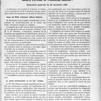 3894 - Page 3885 - Partie Professionnelle, Hygiène, Assistance, Mutualité, Intérêts corporatifs, Variétés. Travaux Originaux. Les abus des hospitalisations. La loi garantit-elle le libre choix dans le fonctionnement de l’assurance-maternité obligatoire ?, Dr Ch. Dévé / Société d'Etudes du "Concours Médical". Assemblée générale du 22 novembre 1931