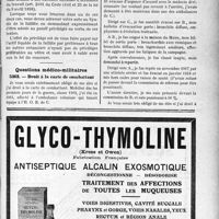 3912 - Page LXVII-3903 - Correspondance. Honoraires. Privilège du médecin en cas de faillite / Questions médico-militaires. Droit à la carte de combattant