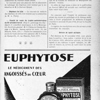 3926 - Page IX-3917 - Dernières Nouvelles. Hôpital d’Argenteuil / Hôpitaux de Lyon / Hôpitaux de Lille / Comité de vente du timbre antituberculeux du IXe arrondissement / A travers l’officiel. Enseignement de la médecine / Service de santé militaire