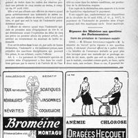 3930 - Page XIII-3921 - A travers l’officiel. Service de santé militaire / Réponses des Ministres aux questions des Parlementaires. Durée des prestations de l’assurance-maladie