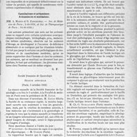 3950 - Page 3941 - Partie Scientifique. L'Actualité Scientifique. Les Sociétés Savantes. Paris. Sur le traitement de la tuberculose par un complexe organo-métallique à base d’iode, de cadmium et d’or, (Soc. de Médecine de Paris ; 9-10-1931.) / Cannibalisme et avitaminose. Avitaminoses et mutilations, (Soc. de Médecine de Paris ; 9-10-1931, et Soc. de Thérapeutique de Paris ; 14-10-1931.) / Société française de Gynécologie, Séance annuelle (Paris, 5 octobre 1931) •
