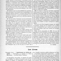 3955 - Page 3946 - Partie Scientifique. L'Actualité Scientifique. Les Congrès. XVIe Congrès de médecine légale de langue française, (Suite). La médecine légale et la médecine sociale des accidents d’automobile / Les Livres. Impertinences ou vérités premières, Raymond Groc, Toulouse