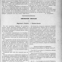 3960 - Page 3951 - Partie Professionnelle, Hygiène, Assistance, Mutualité, Intérêts corporatifs, Variétés. Travaux Originaux. L’Actualité Professionnelle. Comment remédier aux conséquences de la violation de la loi sur l’assurance maladie par les caisses qui remboursent les prestations médicales aux assurés qui n'ont pas encore honoré leur médecin ? [G. Duchesne] / Assurances sociales. Règlement d’hôpital. — Entente directe [Dr Paul Boudin]