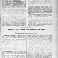3978 - Page 3969 - Partie Professionnelle, Hygiène, Assistance, Mutualité, Intérêts corporatifs, Variétés. Faculté de médecine de Paris. Enseignement et actes de la Faculté / Hôpitaux de l’assistance publique de Paris. Enseignement, concours, avis divers