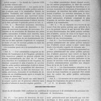 4068 - Page 5031 - Assistance Publique. Décret du 27 décembre 1930 modifiant le décret du 4 janvier 1922 relatif au recrutement et à la nomination du personnel des asiles publics autonomes d’aliénés / Décret du 29 décembre 1930 modifiant les conditions de recrutement et de nomination du personnel des établissements nationaux de bienfaisance