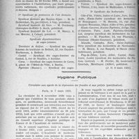 4071 - Page 5034 - Assurances sociales. Liste des syndicats professionnels de praticiens de l’art dentaire, de sages-femmes et d’herboristes, habilités à passer des conventions avec les caisses primaires d’assurances sociales / Hygiène Publique. Circulaire aux agents de la répression des fraudes et aux préfets (panification)