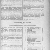 4112 - Page 5075 - Assurances sociales. Circulaire relative aux spécialités pharmaceutiques / Accidents du Travail. Tarif des frais pharmaceutiques en matière d’accidents du travail