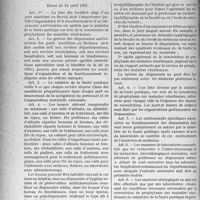 4121 - Page 5084 - Lutte antivénérienne. Dispensaires antivénériens. Décret du 24 avril 1931
