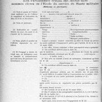 4133 - Page 5096 - Service de Santé militaire. Modèle de l’acte d’engagement spécial des jeunes gens nommés élèves de l’École du Service de santé militaire
