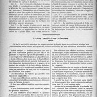 4155 - Page 5118 - Assurances sociales. Décret du 27 août 1931 portant règlement d’administration publique pour l'exécution de la loi du 28 juillet 1931, simplifiant la perception des cotisations des assurances sociales en ce qui concerne les modes particuliers de libération des contributions / Lutte antituberculeuse. Loi du 18 avril 1931 accordant des congés spéciaux de longue durée aux militaires ainsi qu’aux fonctionnaires civils soumis au régime des pensions militaires qui sont atteints de tuberculose ouverte