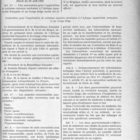 4156 - Page 5119 - Hygiène coloniale. Approbation et publication de la convention pour l’application de certaines mesures sanitaires à l’Afrique équatoriale française et au Congo belge, signée à Paris, le 29 juillet 1931, entre la France et la Belgique. Décret du 30 août 1931 / Convention pour l’application de certaines mesures sanitaires à l'Afrique équatoriale française et au Congo belge