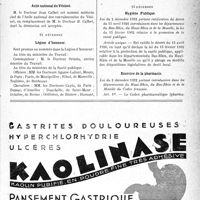 0008 - Page IX-7 - A travers l’officiel. Lutte antituberculeuse / Asile national du Vésinet / Légion d’honneur / Hygiène Publique / Exercice de la pharmacie