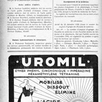 0009 - Page 8-X - A travers l’officiel. Exercice de la pharmacie / Asiles publics d’aliénés / Stations hydrominérales et climatiques / Enseignement de la médecine