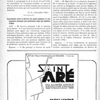 0011 - Page 10-XII - A travers l’officiel. Réponses des Ministres aux questions des Parlementaires. Renouvellement d’un appareil orthopédique pour un assuré social / Convention entre le Service de santé militaire et une personne exerçant une profession régie par diplôme d’État / Affectation des médecins de réserves
