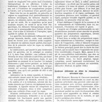 0031 - Page 30 - Partie scientifique. L’actualité scientifique. La Presse. Étude anatomo-clinique et thérapeutique des gastrites dans le cadre de la gastroscopie [(Journal de médecine et de chirurgie pratiques, 10 juillet 1932)] / L’argyrie généralisée d’origine thérapeutique [(Bruxelles Médical, 24 juillet 1932)] / Syndrome abdominal au début du rhumatisme articulaire aigu [(Revue médicale de l’Est, 15 juillet 1932)]
