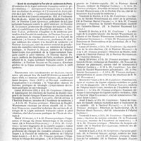 0055 - Page 54 - Partie professionnelle, Hygiène, Assistance, Mutualité, Intérêts corporatifs, Variétés. Faculté de médecine de Paris. Enseignement et actes de la Faculté