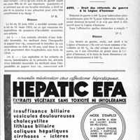 0060 - Page LVII-59 - Correspondance. Questions médico-militaires. Majoration de pension pour les enfants atteints d’invalidité / Droit des réformés de guerre à la Légion d’honneur
