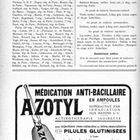 0079 - Page 78-XII - A travers l’officiel. Service de Santé militaire / Sanatoriums publics