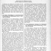 0100 - Page 99 - Partie scientifique. L’actualité scientifique. Thérapeutique. Le traitement des hémoptysies tuberculeuses par le chlorure de calcium, par le Dr Stanislas De Sèze