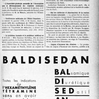 0134 - Page VII-133 - Dernières nouvelles. Collège de France / L’Assemblée générale annuelle de l’Association pour le développement des relations médicales / Conférences médicales de l’Hôtel Chambon / Le problème humain et le problème médical en U. R. S. S / Concours d’assistant d’électroradiologie des hôpitaux de Paris / Bal des médecins et pharmaciens de la marine et des troupes coloniales / Légion d’honneur des réserves