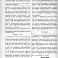0145 - Page 144 - Partie scientifique. Travaux originaux. Les contre-indications de la splénectomie, par MM. Charles Aubertin et Yves Delagenière. Leucémie et subleucémie / Anémie grave / Polyglobulie / Hémorragies