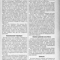 0146 - Page 145 - Partie scientifique. Travaux originaux. Les contre-indications de la splénectomie, par MM. Charles Aubertin et Yves Delagenière. Hémorragies / Retentissement hépatique / Infection générale avec fièvre / Cachexie
