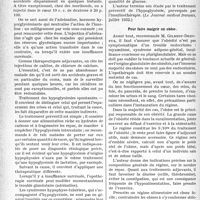 0157 - Page 156 - Partie scientifique. L’actualité scientifique. La Presse. Traitement de l’hypoglycémie [(Le Journal médical français, juillet 1932)] / Pour faire maigrir un obèse [(L'Hôpital, juillet 1932)] / Conceptions pathogéniques et traitements actuels de l’asthme [(Gazette des Hôpitaux, 23 juillet 1932)]