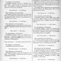 0179 - Page 178 - Partie professionnelle, Hygiène, Assistance, Mutualité, Intérêts corporatifs, Variétés. Travaux originaux. Académie de médecine. Prix décernés en 1932