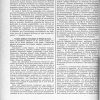 0185 - Page 184 - Partie professionnelle, Hygiène, Assistance, Mutualité, Intérêts corporatifs, Variétés. Reportage professionnel. Nouvelles et Informations (Voir les Dernières Nouvelles en tête des « Demi-Colonnes »). Union médicale latine. Manifestation franco-espagnole / Comité médical consultatif de Villard-de-Lans / École française de stomatologie