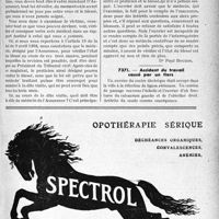 0188 - Page LVII-187 - Correspondance. Accidents du travail. Révision. Certificat du médecin désigné par l’Assurance / Accident du travail causé par un tiers