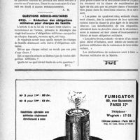 0197 - Page 196-LXVI - Correspondance. Fiscalité. Patente en cas de changement de domicile / Questions médico-militaires. Réduction des obligations militaires pour charges de famille