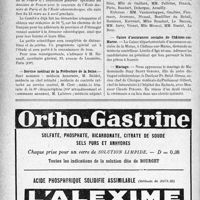 0203 - Page 202-VIII - Dernières nouvelles. Prix Th. Renaudot / La Semaine odontologique de 1933 / Service médical de la Préfecture de la Seine / Hôpitaux de Nantes / Caisse d’assurances sociales de Châlons-sur- Marne / Mariage