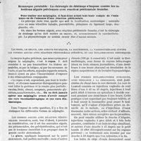 0218 - Page 217 - Partie scientifique. Travaux originaux. La clinique gynécologique au goût du jour. Pour le traitement médical des salpingites, d’après le Docteur Henri Vignes. Lefroid, le chaud, les agents physiques, la diathermie, la vaccinothérapie contre les formes aiguës avec réaction péritonéale discrète, et les inflammations chroniques
