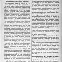 0226 - Page 225 - Partie scientifique. L’actualité scientifique. La Presse. Le développement du bacille de la tuberculose [(La Presse Médicale, 24 septembre 1932)] / Les théories modernes de la narcose et les données récentes sur l’anesthésie chirurgicale [(La Presse Médicale, 24 septembre 1932)]
