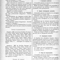 0245 - Page 244 - Partie professionnelle, Hygiène, Assistance, Mutualité, Intérêts corporatifs, Variétés. Travaux originaux. Chronique. Syndicat des chirurgiens français, Assemblée générale, du 5 octobre1932. Assurance collective / Caisses chirurgicales mutuelles / Assurances sociales / Taux de responsabilité / Certificat de chirurgie